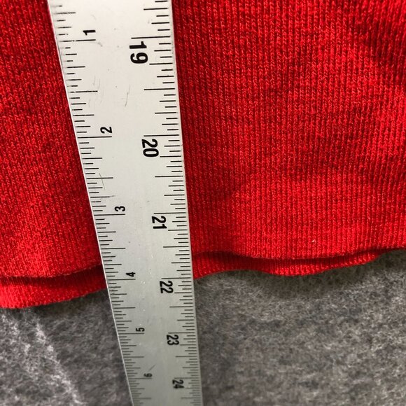 H&M Oversized Red Sweater Womens L Cowl Neck Balloon Sleeve Relaxed With Wool - Picture 8 of 9